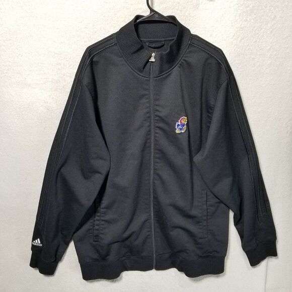 adidas Other - Adidas Track Jacket Men XXL Black On Black Full Zip Kentucky University SEE MEAS